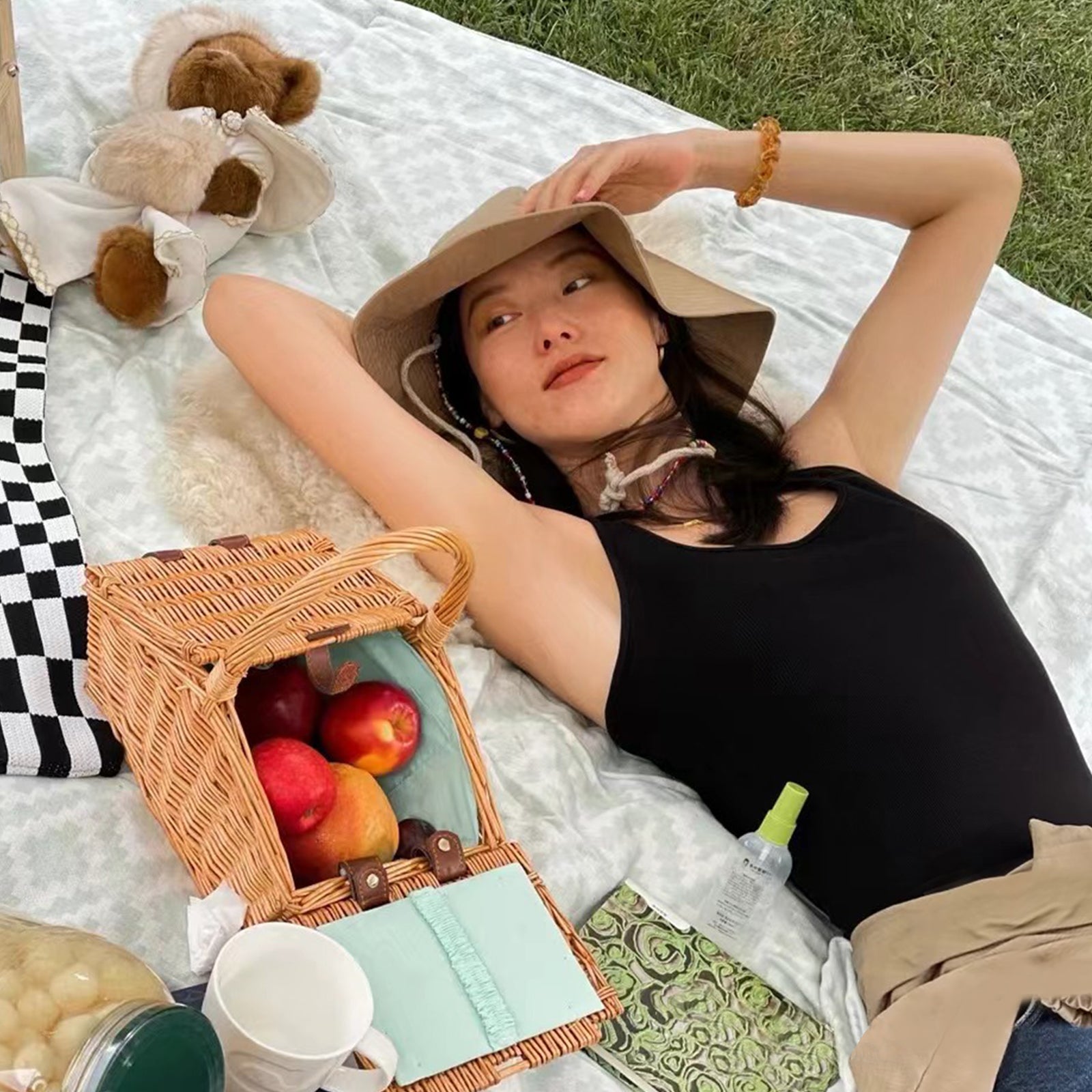 Babyblue Cotton Picnic Mat